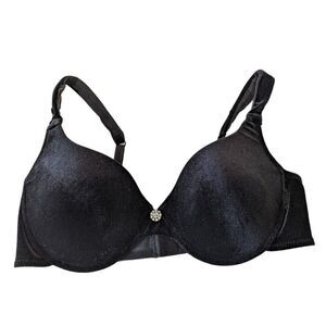 Roselle La Vie en Rose Bra Black Velour Underwired 38D